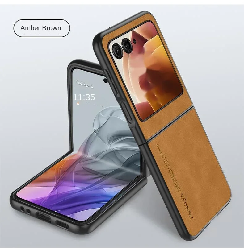 Роскошный чехол из овечьей кожи для motorola Moto Razr 50 Ultra Razr4 2024 Retro