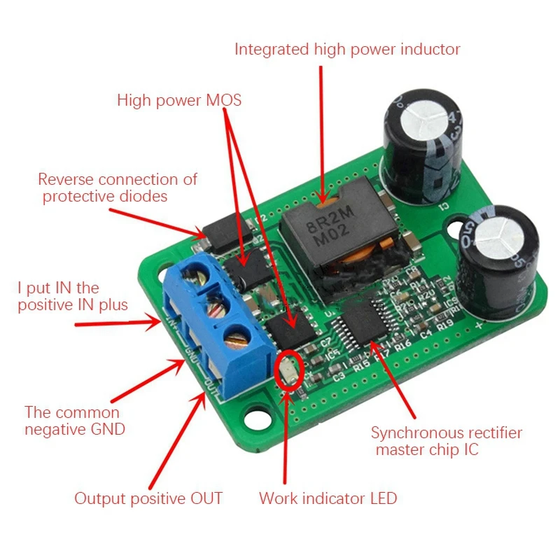 HW-468 DC-DC Step-Down Module 24V/12V To 5V/5A Power Supply IN (9-35V) Instead Of 055L
