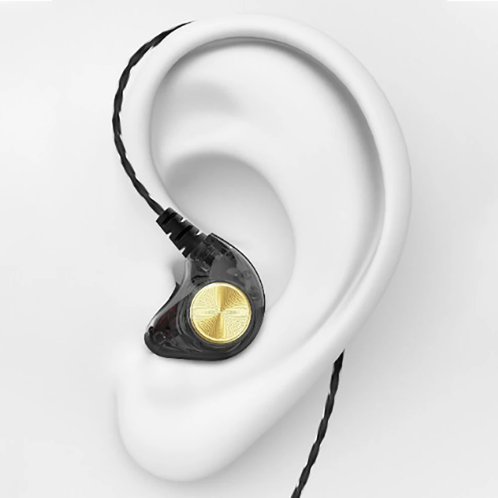original fonge k1 wired earphone 3 5mm transparent in ear earbuds subwoofer stereo bass earphone noise reduction sport headset free global shipping