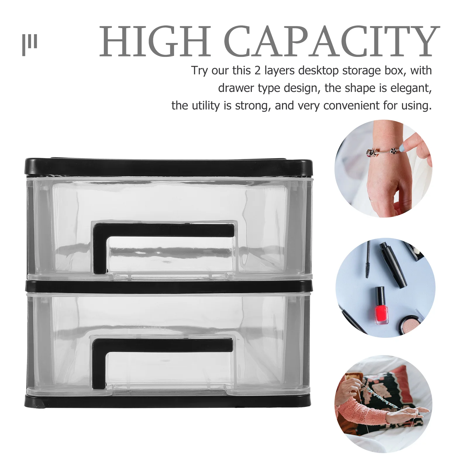 2-слойный держатель для хранения косметики органайзер с выдвижным ящиком сумка