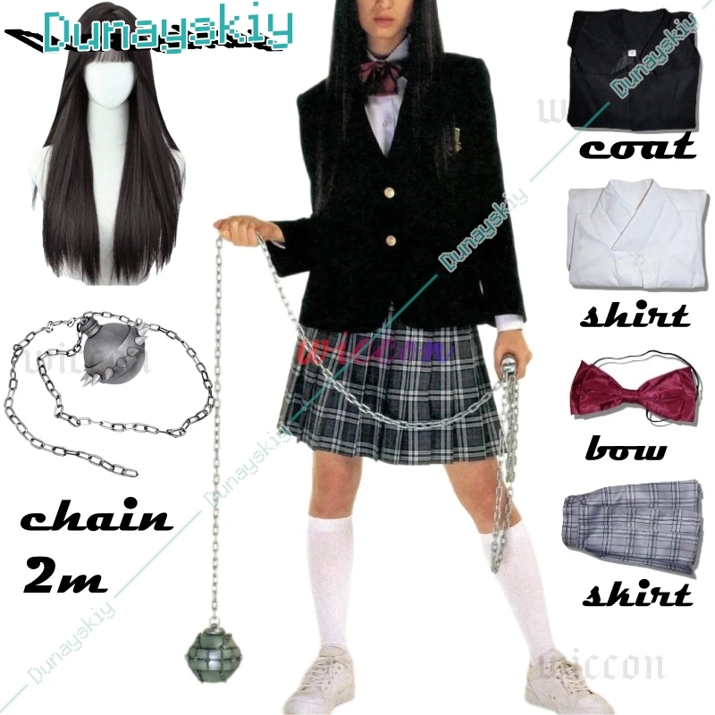 Halloween Gogo Yubari Cosplay Black Uniforms The Movies Kill Vol.1 Bill Costume Gogo's School JK Skirts For Woman