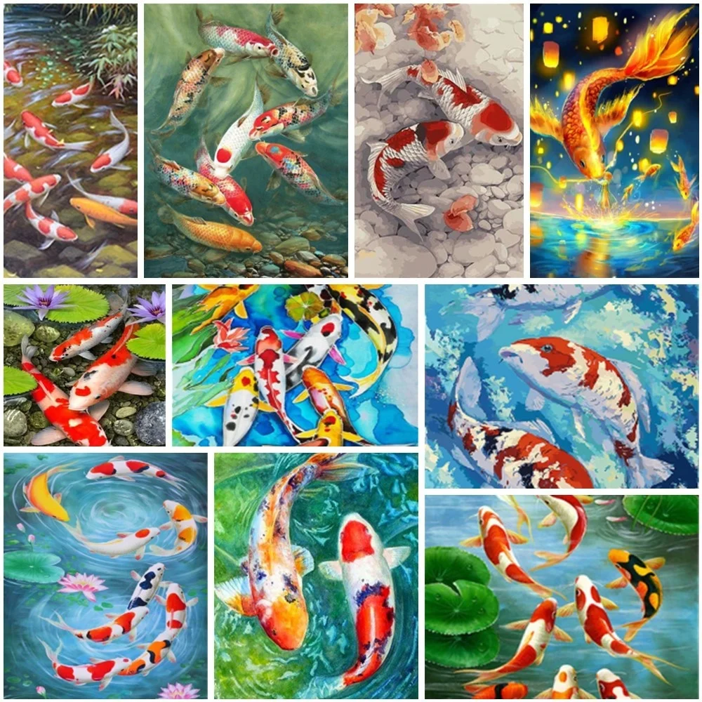 

Koi Carp Paintings By Numbers 20x30 Oil Paint Art Crafts Supplies For Adults Room Decoration Personalized Gift Ideas 2023 NEW