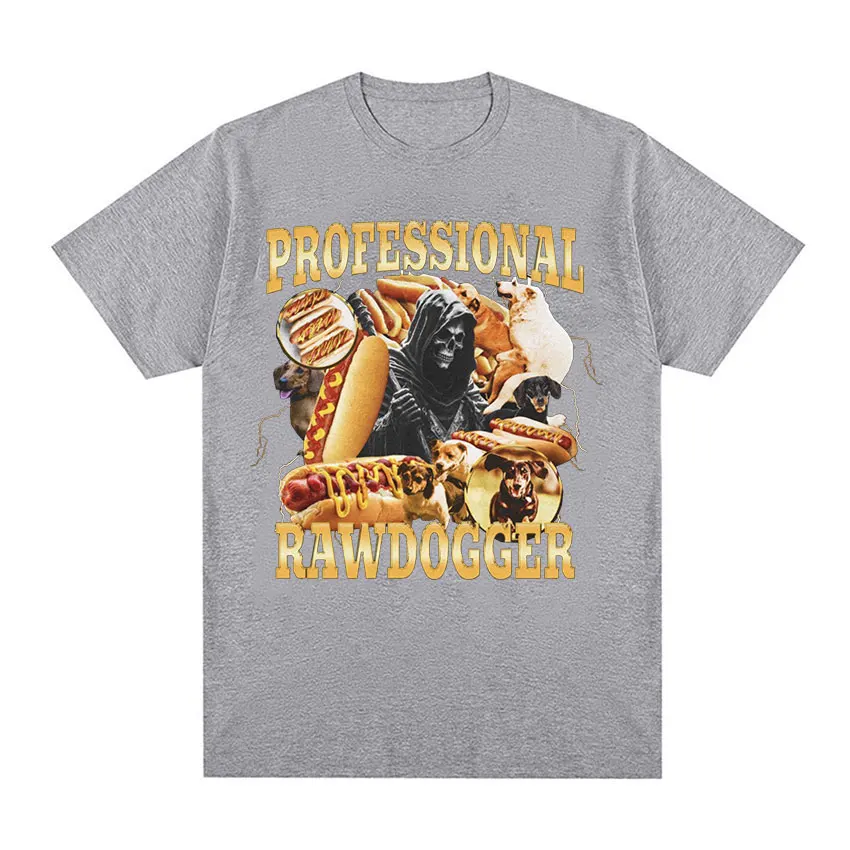 Забавные профессиональные футболки с рисунком Rawdogger Sausage Dog Meme мужская модная