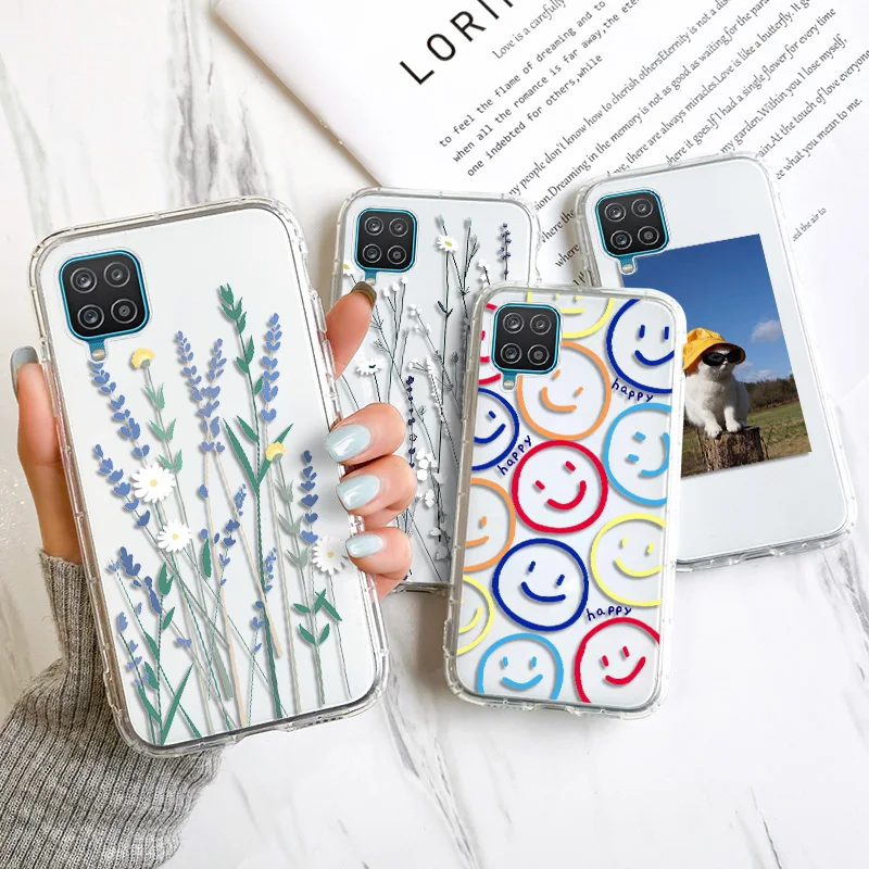 for samsung galaxy a12 case soft silicone phone case for samsung a12 a51 a52 a52s 5g a32 a50 a71 a33 a53 a73 s22 ultra s21 cover free global shipping