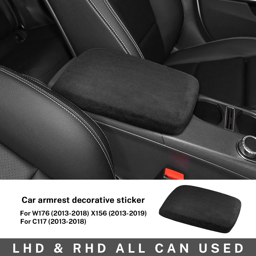 

Замшевое углеродное волокно для Mercedes Benz A Class W176 W246 CLA C117 GLA X156 2013-2018 крышка подлокотника центральной консоли автомобильные аксессуары