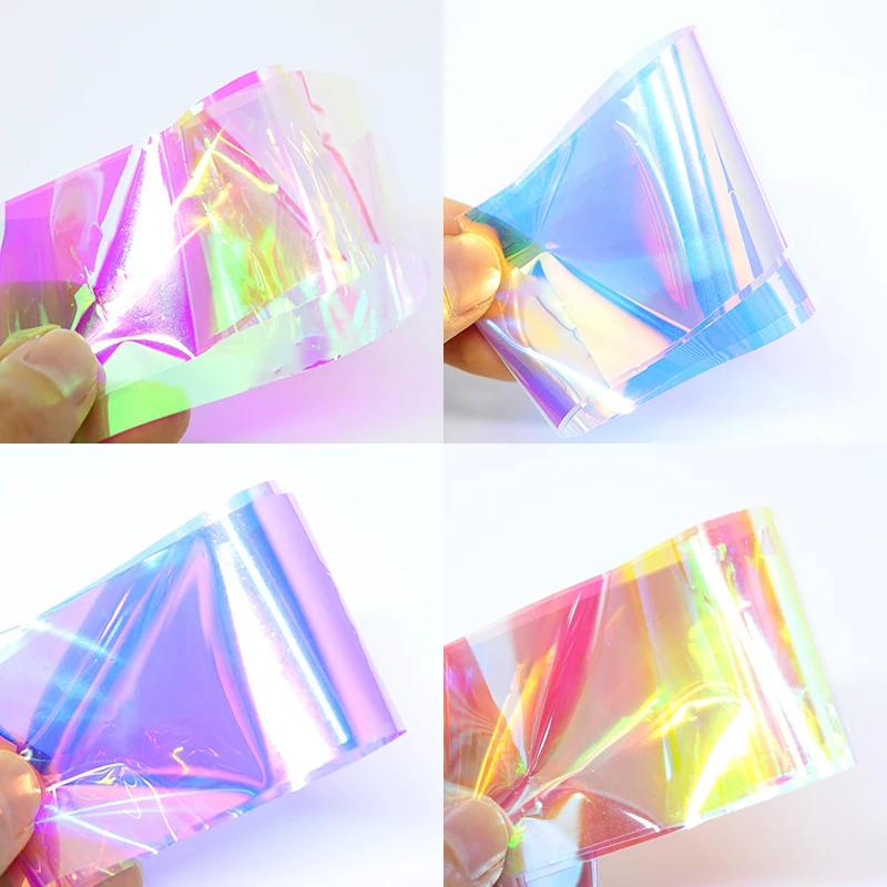

4pcs Cellophane Colorful Gradient Aurora Paper Candy Paper Glassine Epoxy Resin Mold Filling Jewelry Crafts Nail Art Decorations