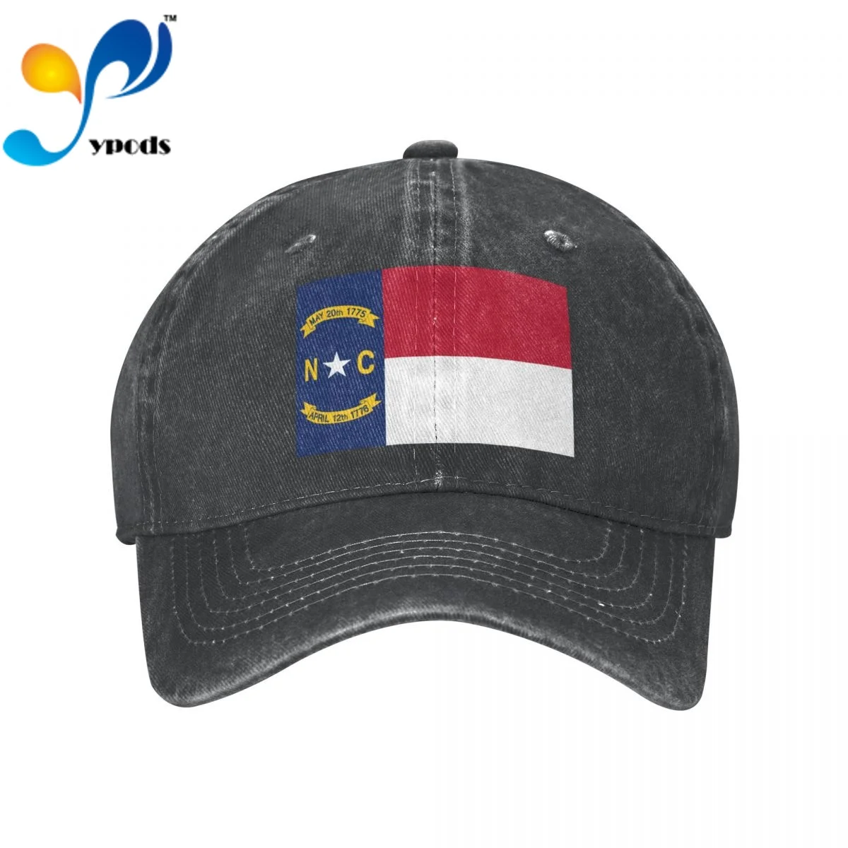 Джинсовая бейсболка с флагом штата Северная Каролина Снэпбэк кепки шапки для