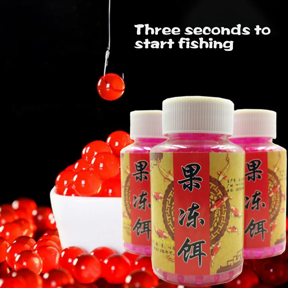 

Soft Red Jelly Fishing Beads Bait Lure Grass Carp Bait Fishing Baits Smell Lures 5 Flavours Professional Fishing Tackle