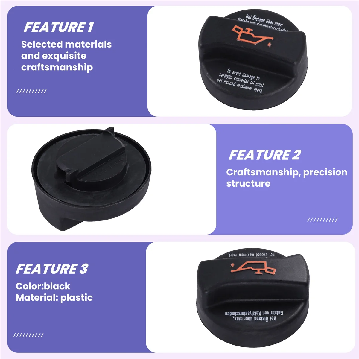 Для AUDI FEBI BILSTEIN КРЫШКА МАСЛЯНОГО НАПОЛНИТЕЛЯ 06B 103 485D/02113