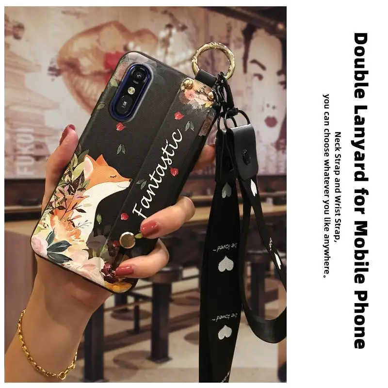 Водонепроницаемый чехол для телефона со шнурком Fujitsu A401FC/RakuRaku A401FC/MR01 задняя