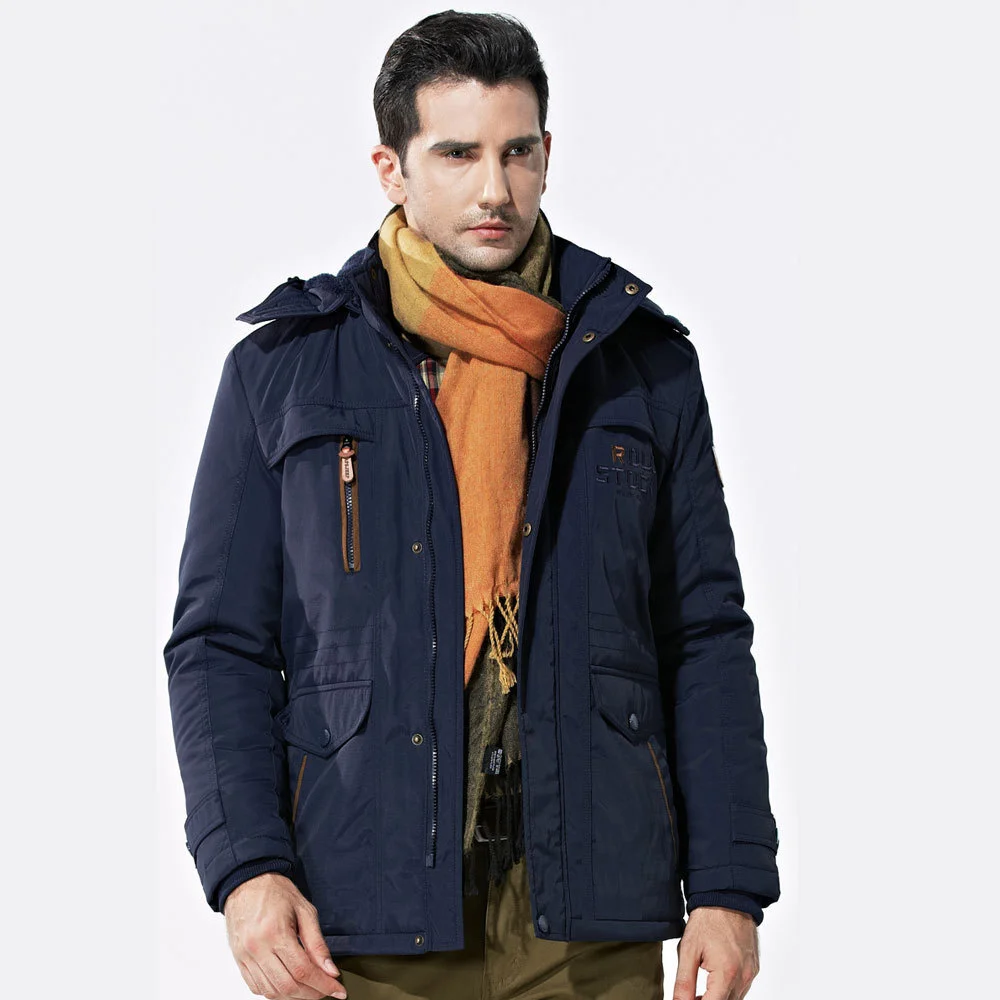 

Plus Size Men Winter Thicken Warm Jacket Windproof Fashion Casual Coat Men Windbreaker Hooded Fur Collar Men 2023 Jackets 5XL