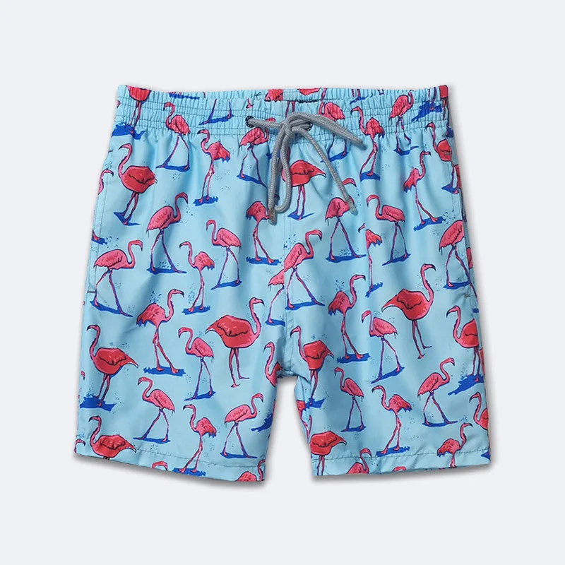 

Новинка 2022, модные высококачественные пляжные шорты синего цвета, мужские купальники с маленьким красным журавлем и круглым принтом и сеткой внутри
