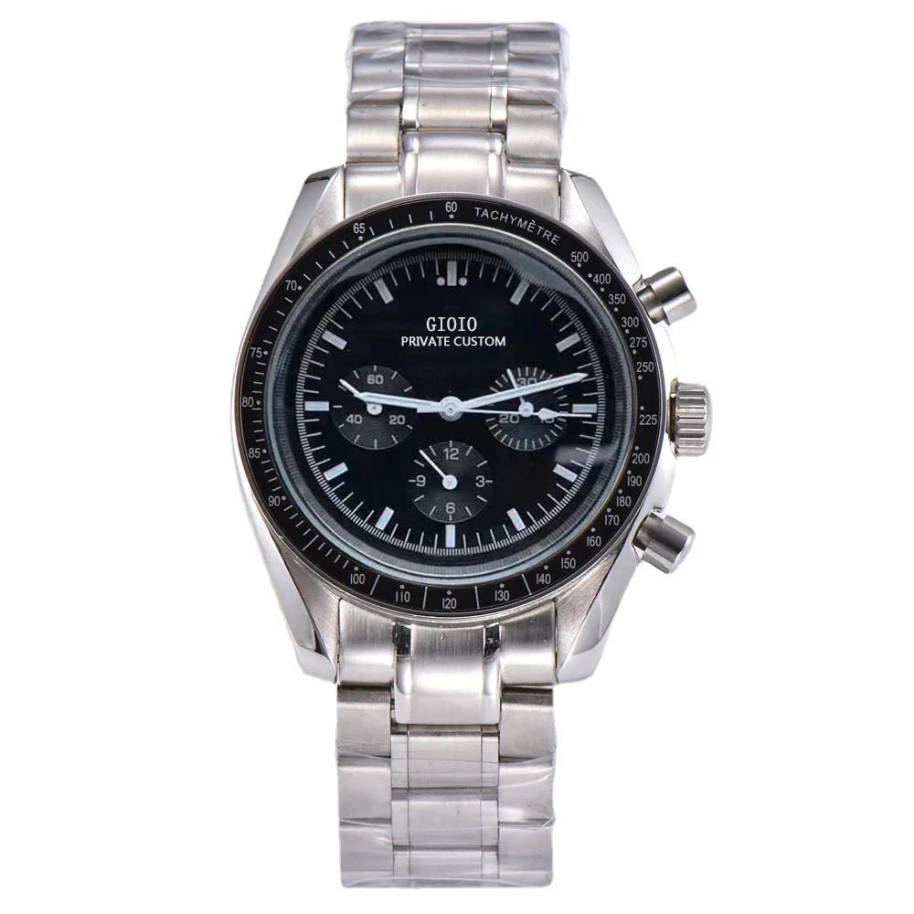 

Mens Mechanical Automatic Watch Stainless Steel Luminous Black Ceramic Bezel