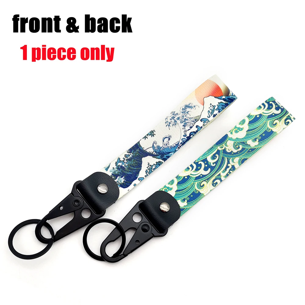 

Hokkaido волны Jdm автомобильный брелок нейлоновый термотрансферный брелок ремешок модифицированный для морского солнца Катана автомобильный брелок