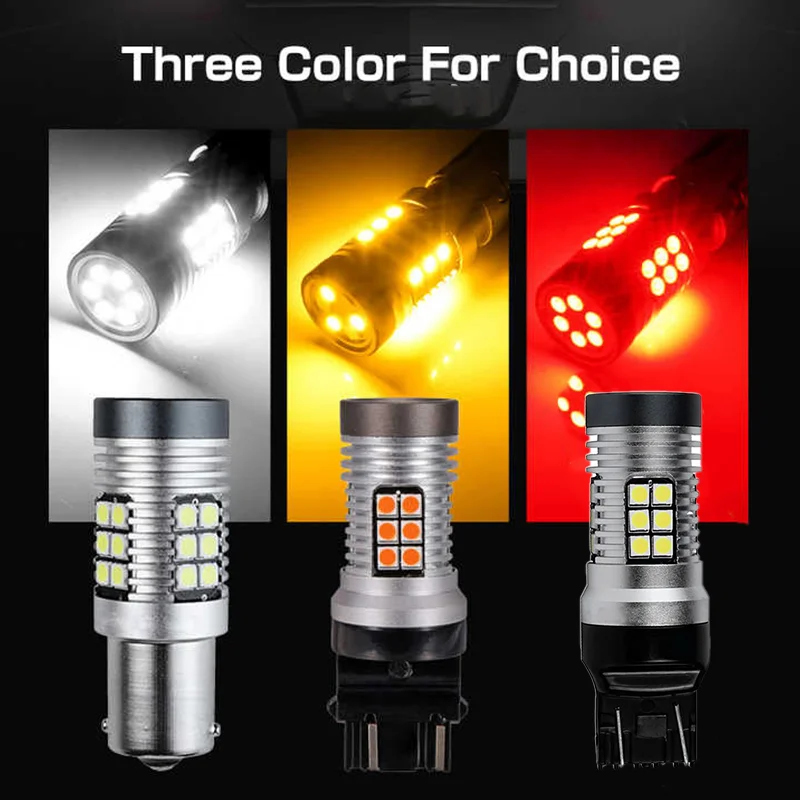 1156 BAY15D светодиодный 3157 7740 30SMD 3030 белый Янтарный двухцветный переключатель DRL P21/5W