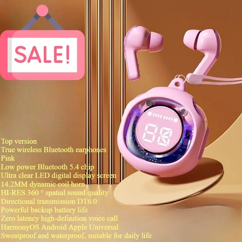 T8 PRO Tws Bluetooth наушники прозрачные со светодиодным цифровым дисплеем беспроводные