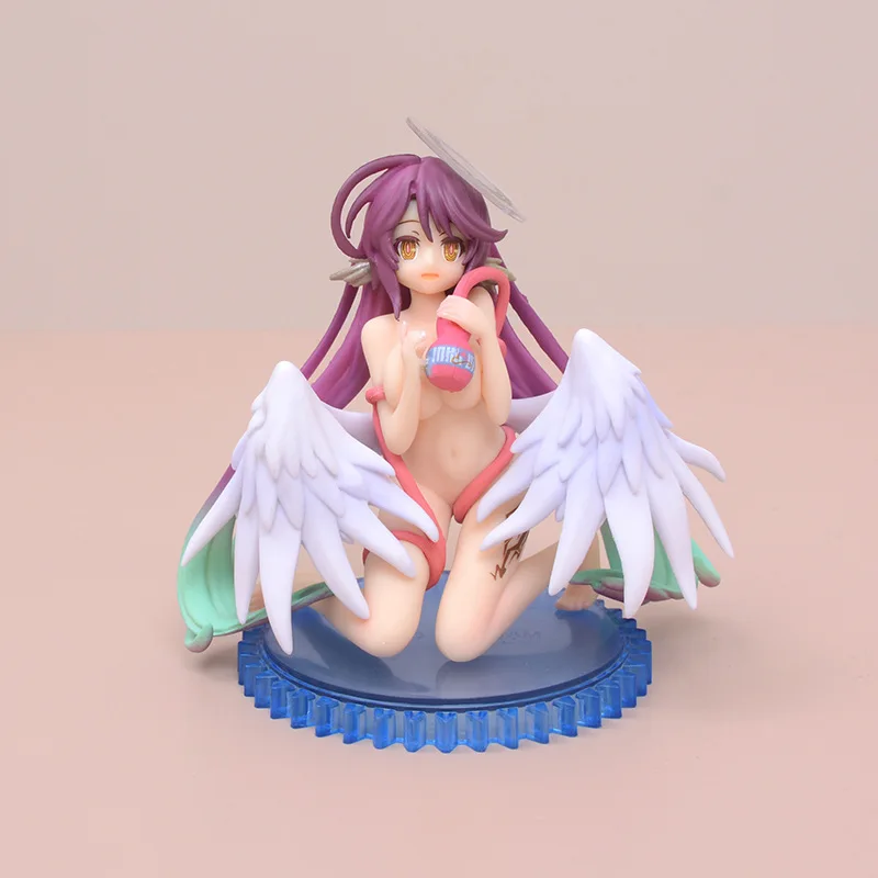 

With Box 10CM Anime NO GAME NO LIFE Angel Jibril Sexy Girl Collectible Model PVC Figure Model Toys Desktop Decoration Gift