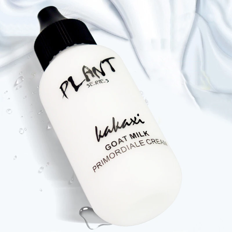 

Goat Milk Face Foundation Cream Revitalizing Full Coverage Lazy Makeup Base Waterproof Long Lasting Brighten Cover Skin Tone