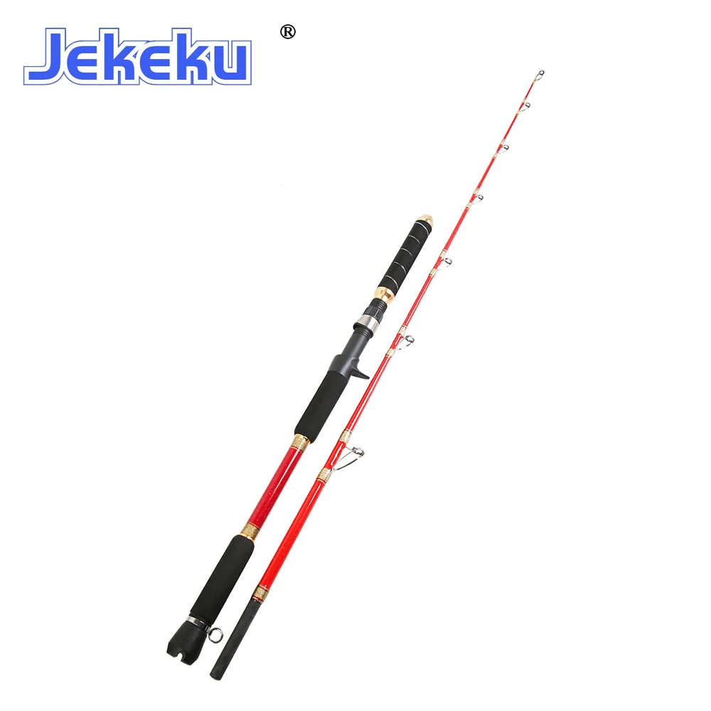 JEKEKU NEW Slow Jigging Fishing Rod 1.65m 1.8m 1.95m 2.1m Super Hard Solid Deep Sea Boat Fishing Rod Lure Weight 100-600 100-700 enlarge