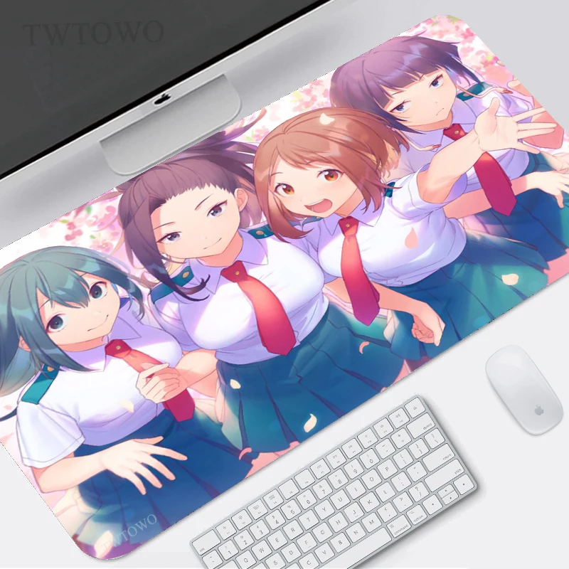 

Anime My Hero Academia Mouse Pad Gamer XL Custom Home Large Mousepad XXL Carpet Anti Slip Soft Natural Rubber Computer Mouse Mat