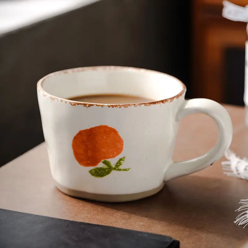 

Ins idyllic simple Nordic ceramics ins style hand-painted Mug creative personality water cup rough pottery coffee cup