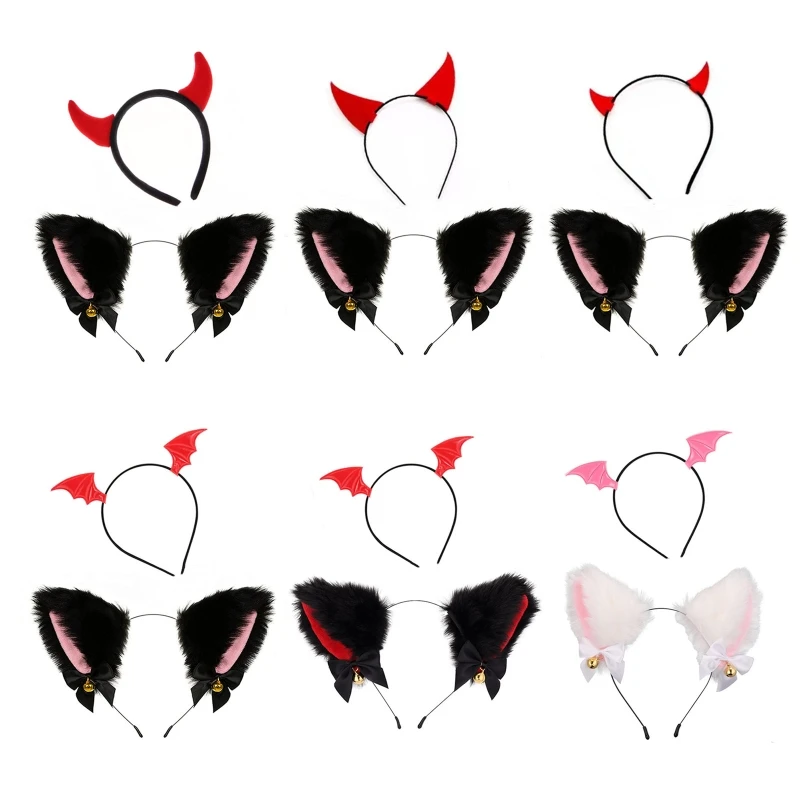 

2pcs Simulation Bull Horn/for Cat Ear/Bat Wing DIY Cosplay Headband Artificial Ox Horn DIY Carnival Halloween DIY Materi