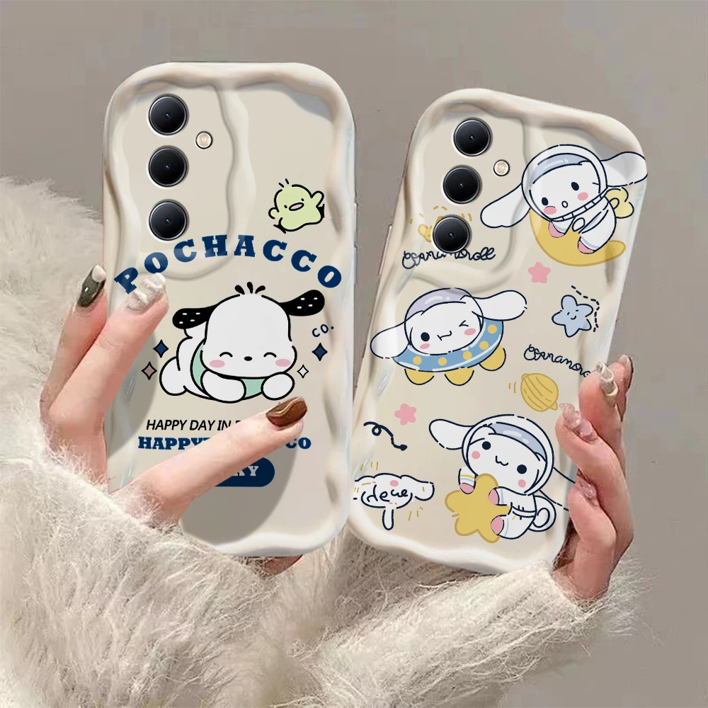 Sanrio Hello Kitty Cinnamoroll 3D Wave чехол для OPPO A98 A94 A93 A92 A79 A78 A76 A58 A57 A55 A38 A33 A17 2020 4G 5G задняя