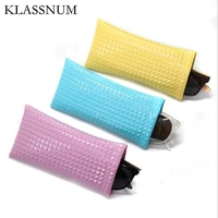 fashion sunglasses bag pu leather portable waterproof glasses bag storage phone pouch unisex 2022 new candy color eyewear case