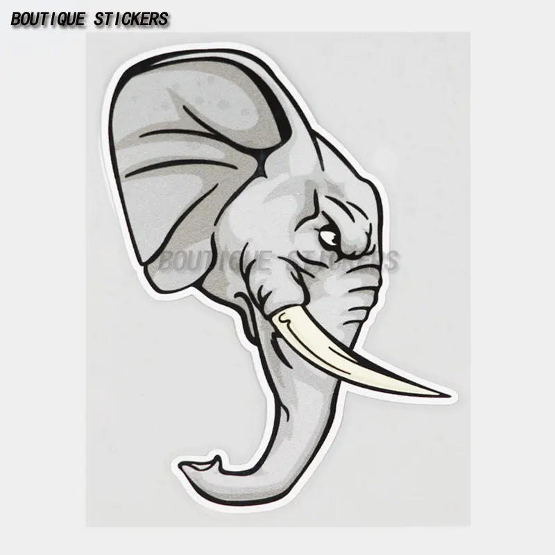 

Creative car stickers Fierce animals Elephant stickers Waterproof PVC decals suitable for RV trucks SUV stickers