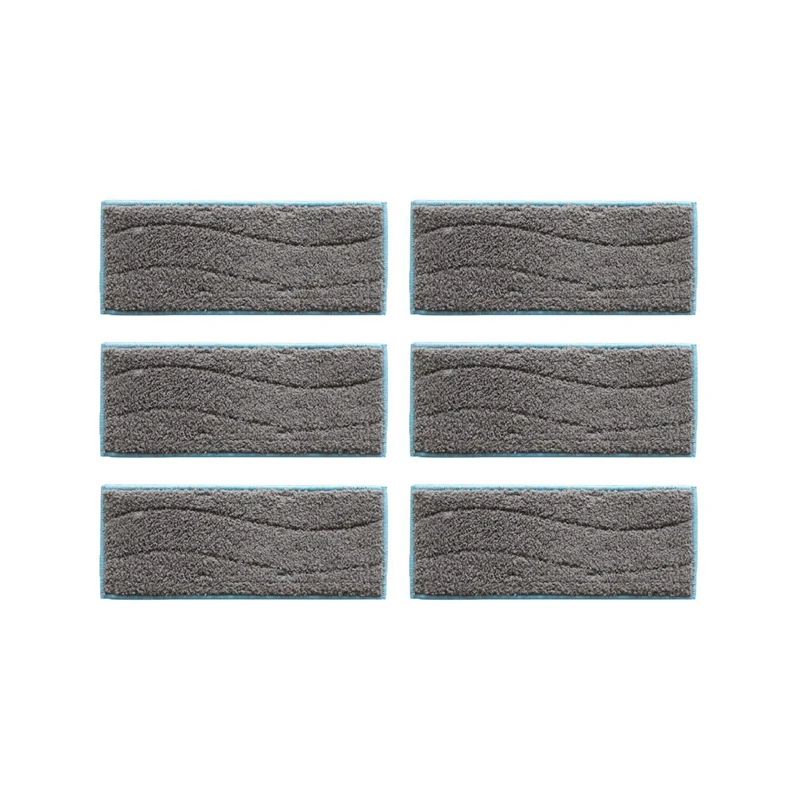 

LBER Microfiber New 6-Pack Mop Washable Wet Sweeping Pad Mop Cloths Mopping Pads For Irobot M6 Replacements Parts