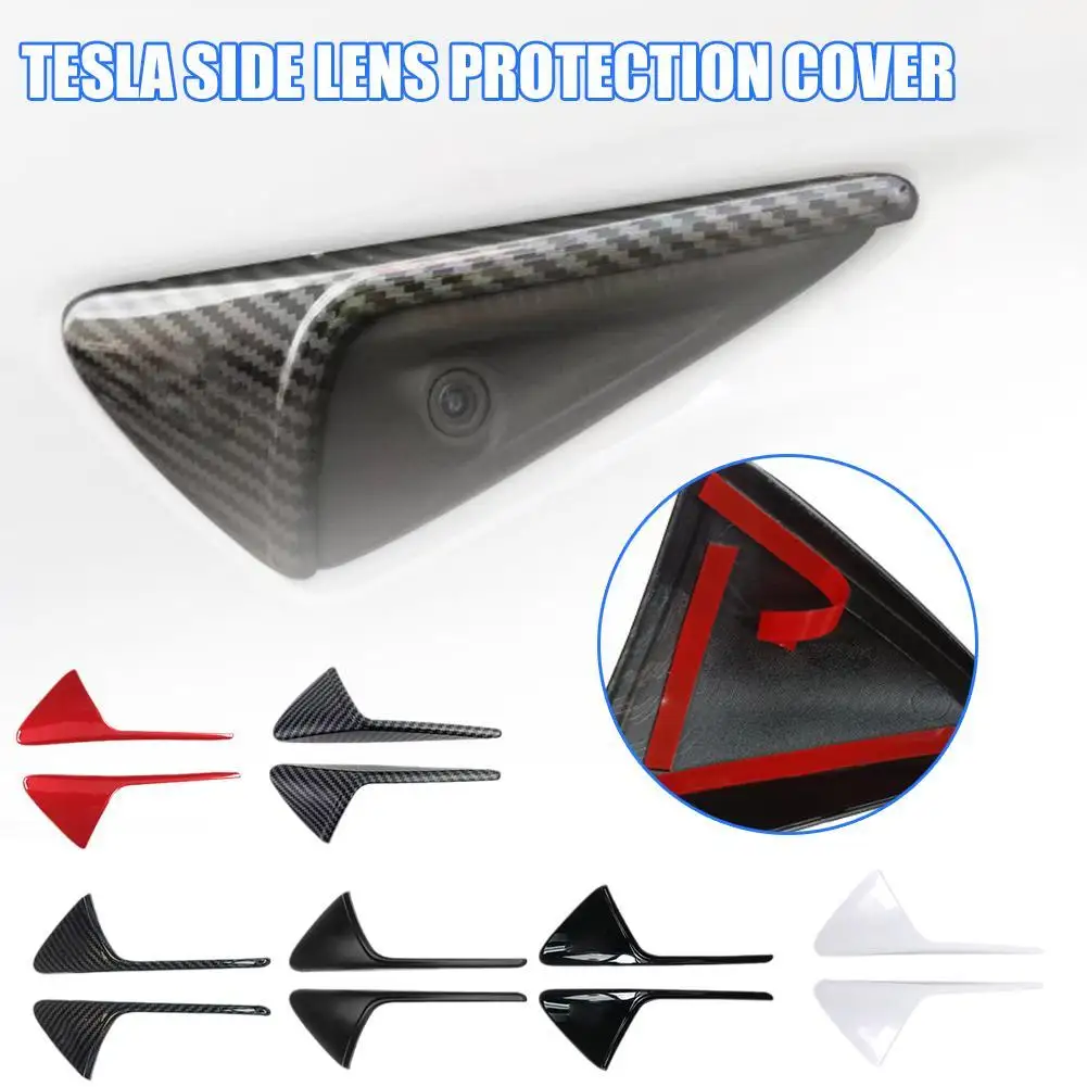 

Защитная крышка для боковой камеры Tesla Model 3/Y, накладка из углеродного волокна для крыла, аксессуары для модификации автомобиля Tesla, 2 шт., M1A7