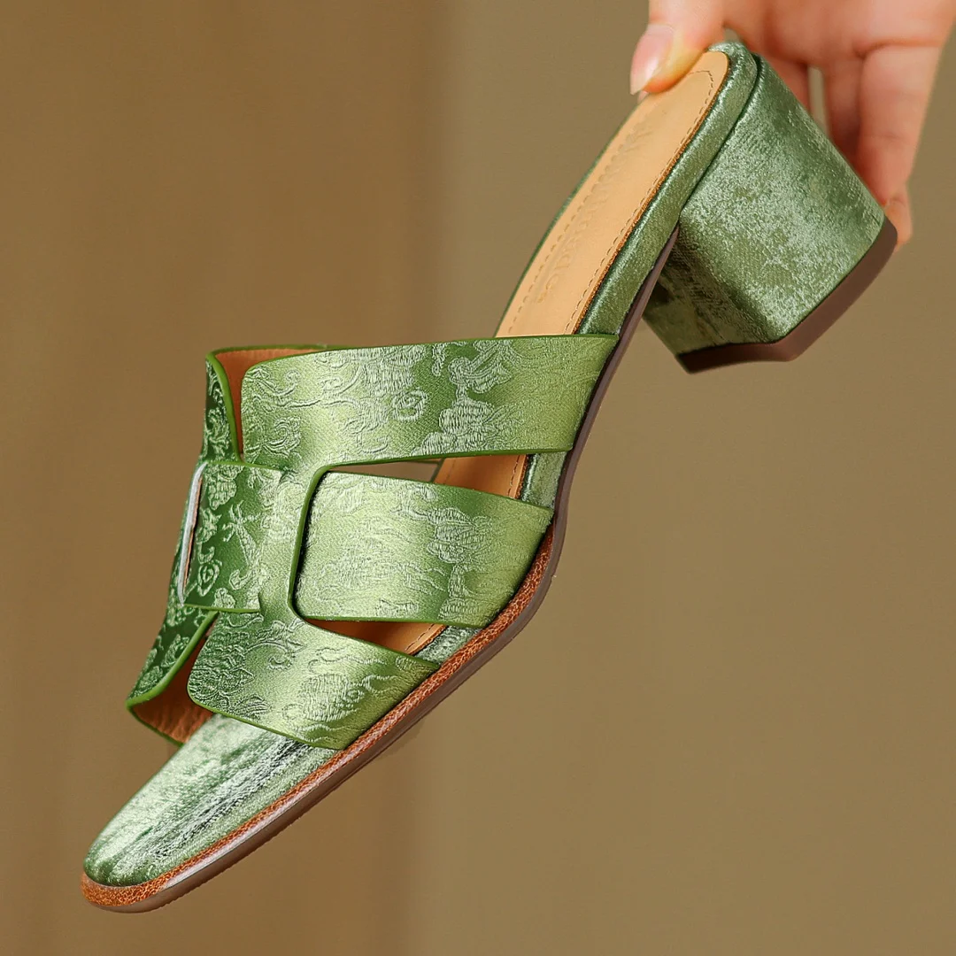 Сандалии женские из воловьей кожи узкий ремешок плетеные открытый носок без