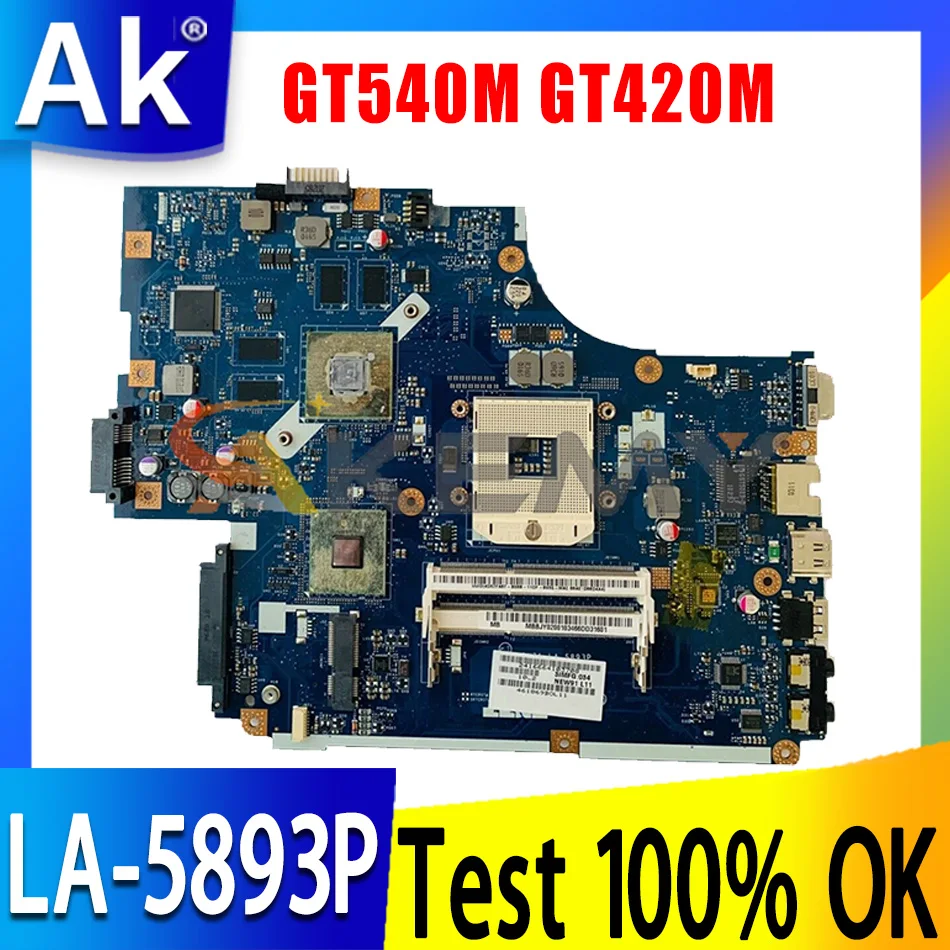 

5742G LA-5893P Motherboard GT540M GT320M GT420M HD5470M GPU for Acer 5740 5741 5742 5741G 5742G Laptop Motherboard Mainboard