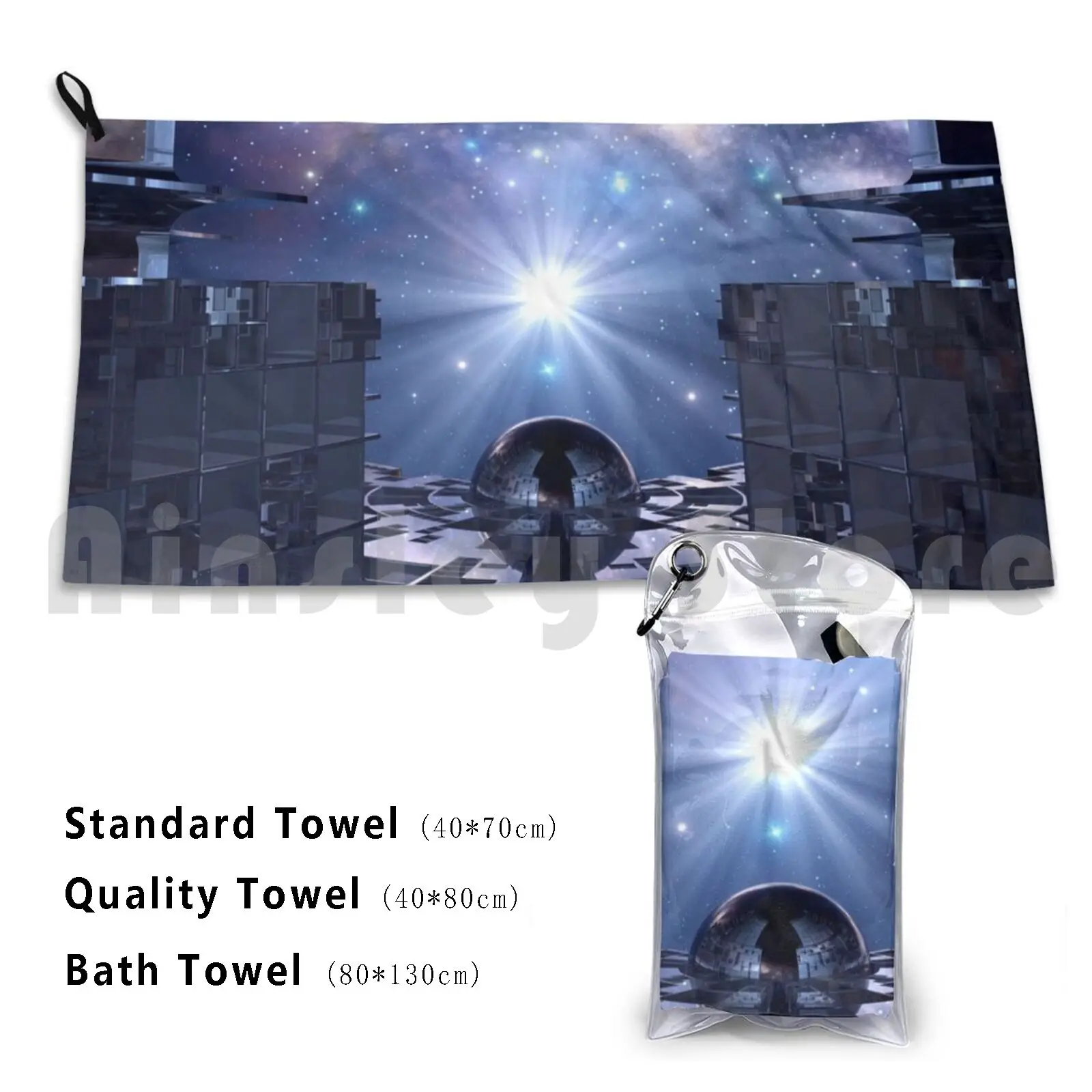 Quick Dry Quality Towel 3d Reflection Bright Star