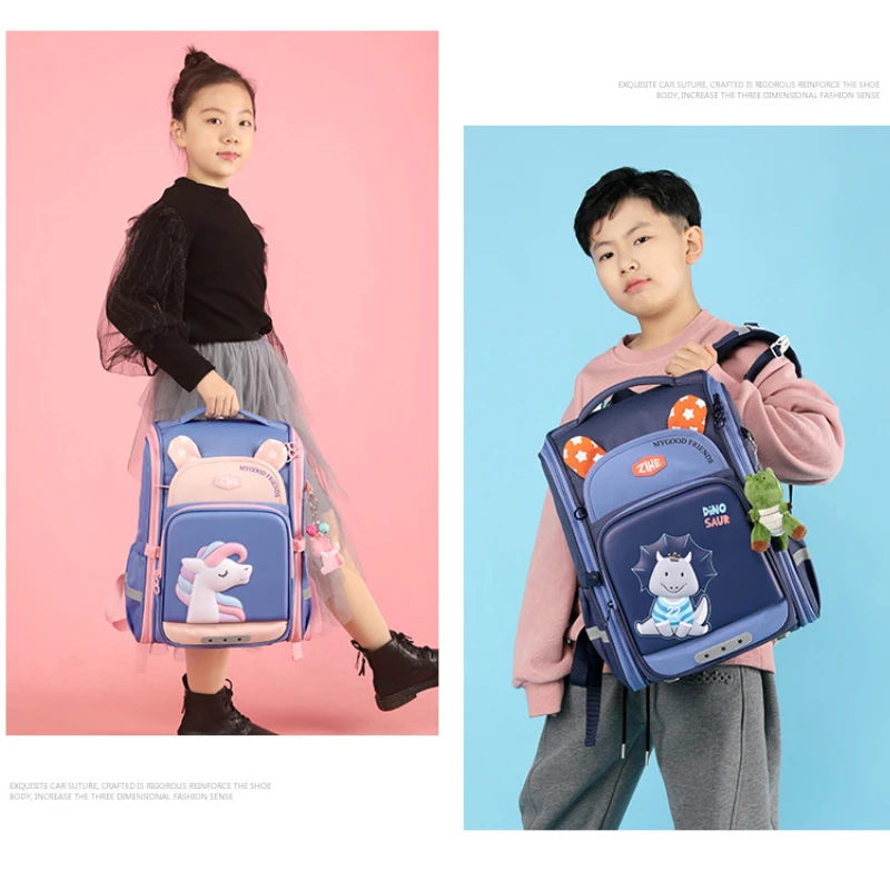 New Children Unicorn School Bags Primary School Boys Girls Grade 1-4 Students Large Capacity Backpacks with Pendant Sac Licorne