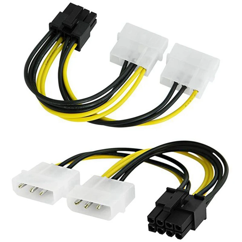 

NEW-40Pcs 18Cm 8Pin To Dual 4Pin Video Card Power Cord 180W Y Shape 8 Pin PCI Express To Dual 4 Pin Molex Graphics Card