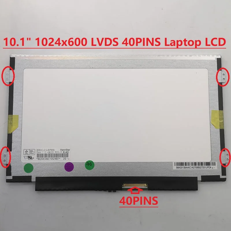 

B101AW06 V.1 N101L6-L0D LTN101NT08 Laptop lcd Screen FOR asus 1025c notebook display 1024*600 40pin