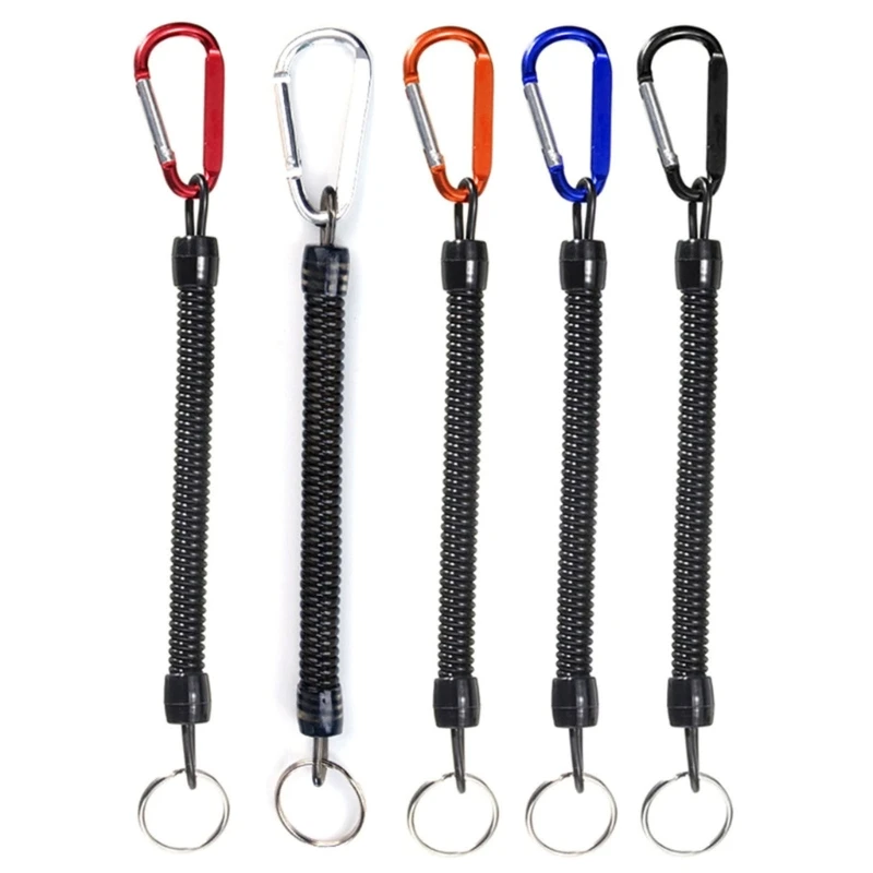 

Fishing Tools Anti-Lost Lanyard Telescopic Elastic Retention Rope Safety Spring Lanyard Rope Keyring Chain Accessories