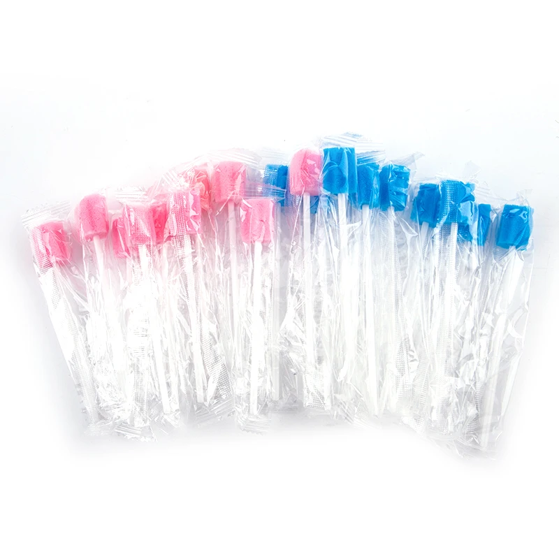 

10Pcs/Set Disposable Oral Care Spong Swabs Unflavored Sterile Dental Swabsticks Cotton Pad Home Dental Care Color Random