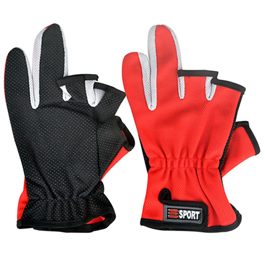 

1 Pair Fishing Three Finger Gloves Non-slip Comfortable Fishing Gloves Quick Dry Outdoor Equipment Fishing Tackle Accessories