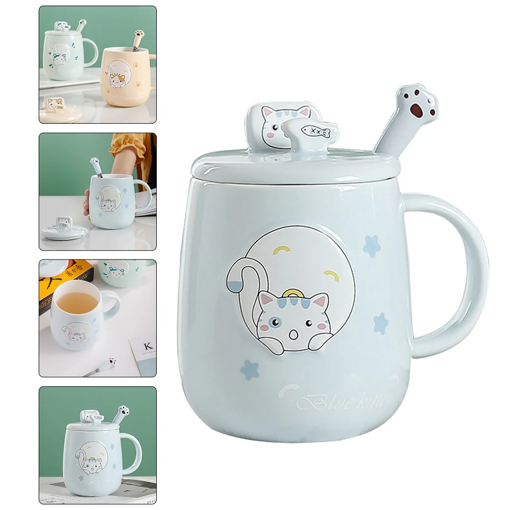 

Mug Cup Coffee Ceramic Cat Mugs Tea Cups Cute Water Travelgifts Breakfast Latte Kawaii Porcelainbeer Hot Chocolate Espresso