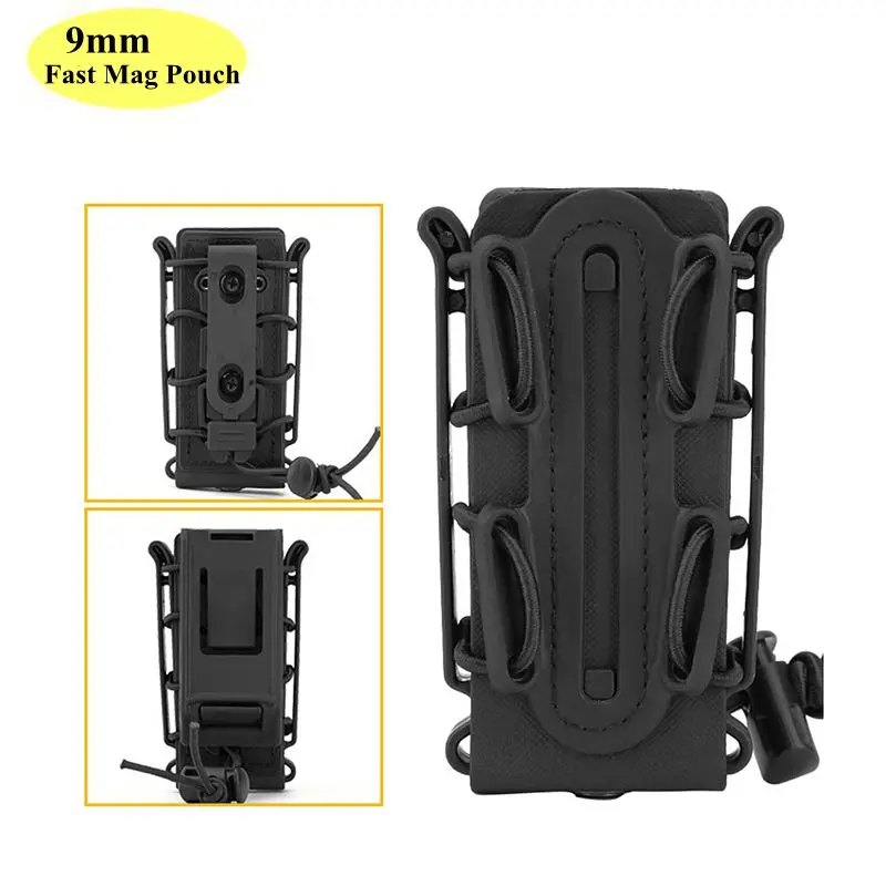

Tactical Magazine Pouches 9mm Fast Mag Quick Release Mag Holder for GL 17 19 USP G2C M9 P226 P2022 Military Shooting Hunting