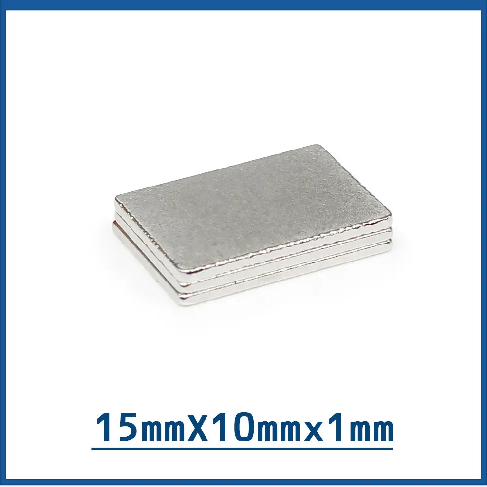 

5/10/20/50/100/200/300PCS 15X10X1mm Thin Block Powerful Strong Magnetic Magnets N35 Permanent Neodymium Magnets 15x10x1 15*10*1
