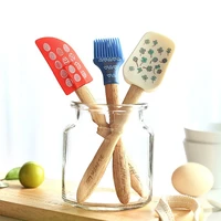 3pcs baking utensils silicone cream baking scraper non stick cream butter cooking cutter kitchen pastry tools heat resistant