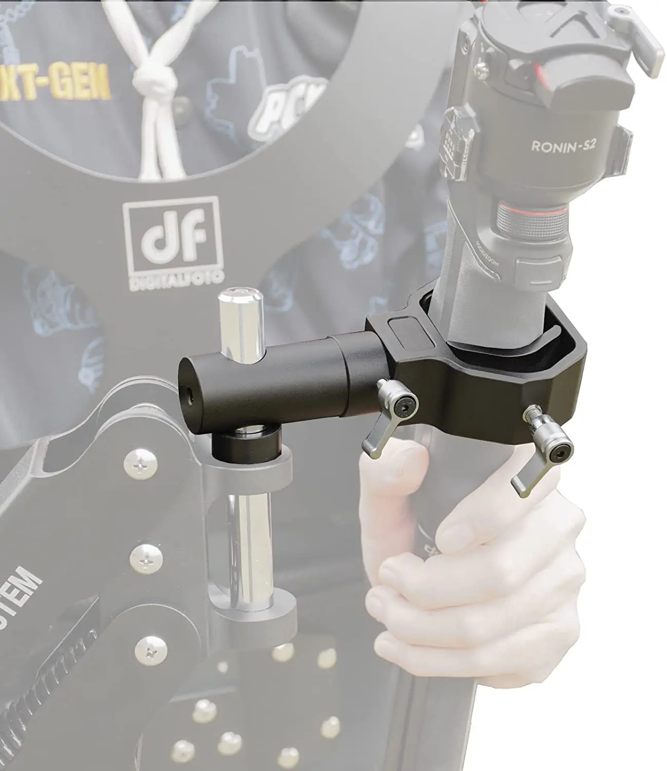Adaptador do braço de steadicam do ajuste do ângulo de digitalfoto th02 360 ° com furo do pino do braço de 12mm 13mm 16mm para o único cardan universal do punho