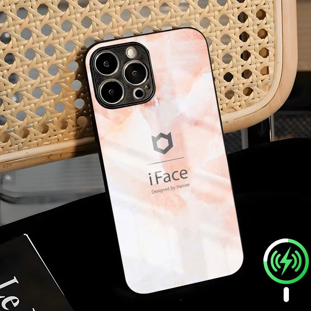 Фото Чехол Hamee i-iFaceS для iPhone 17 Air, 16, 15, 14, 13, 12, 11 Plus, Mini, Pro, Max, стеклянный, магнитный №1