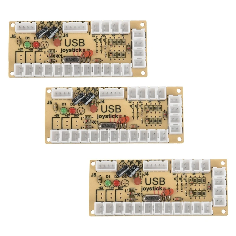 

6X Zero Delay Arcade USB Encoder PC To Joystick For 5PIN JOYSTICK & 2.8MM BUTTON