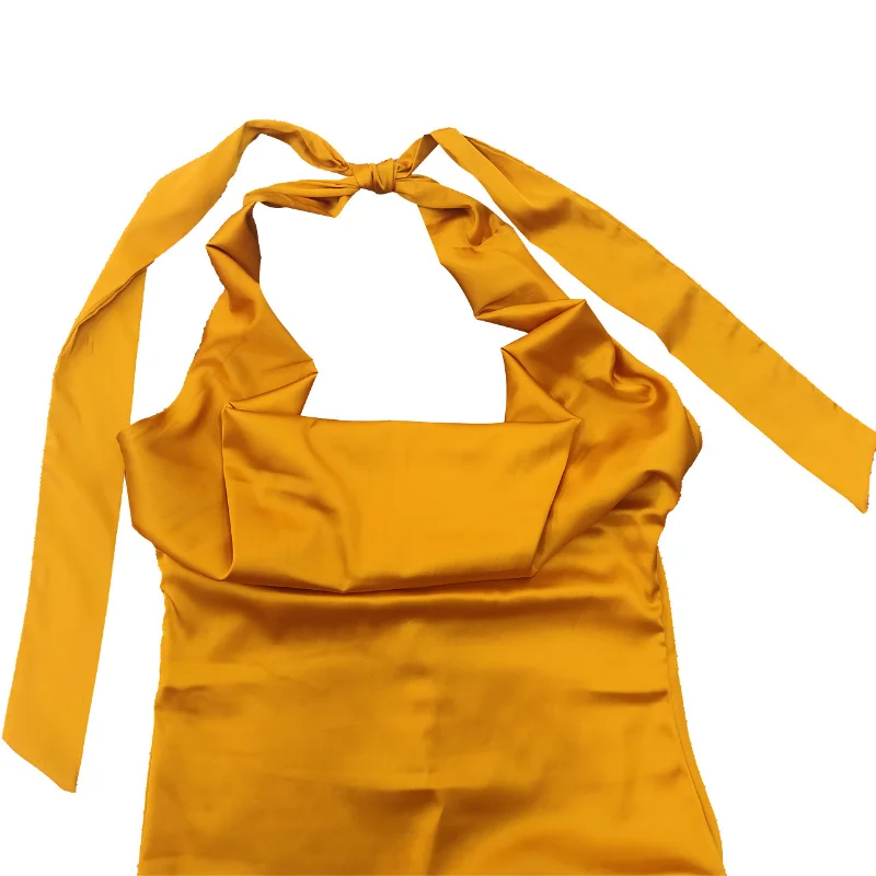 Dress Women Elegant Luxury Prom Dresses Novo Em Vestidos De Mujer Elegantes Para Fiesta2023 Sleeveless Halter Sexy Ruffle Elbise