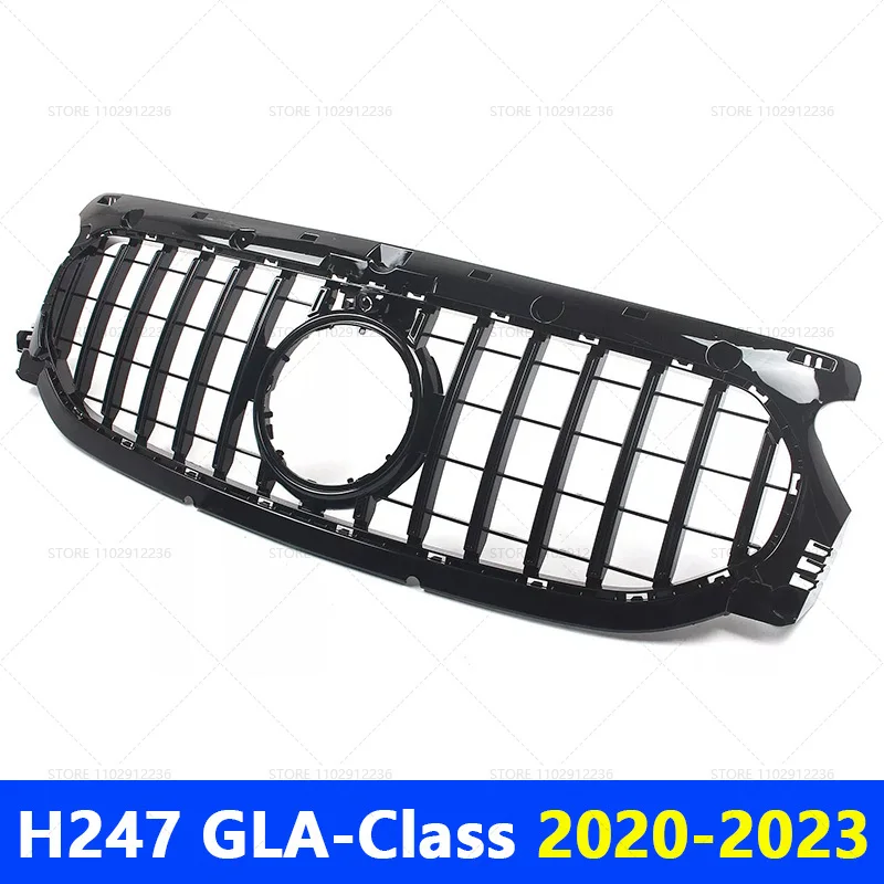 

Для 2020-2023 H247 GLA-Class Mercedes Benz GLA180 GLA200 GLA250 GLA45 AMG GT Стиль Верхний бампер Капот Сетка Передняя решетка Решетка