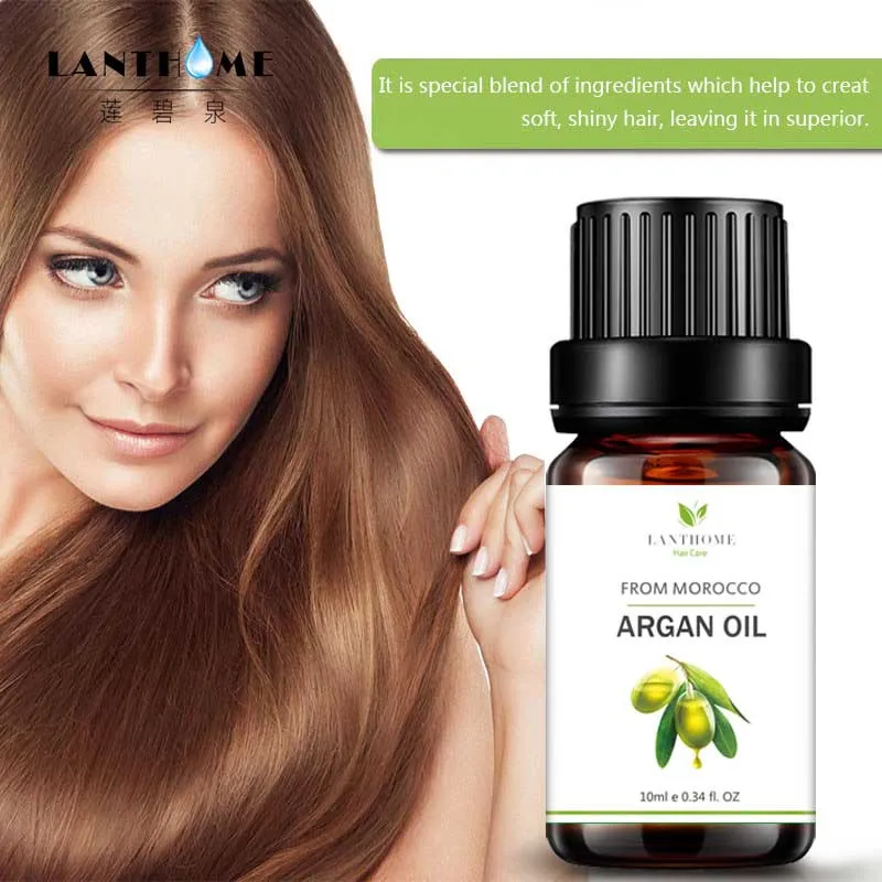Lanthome Moroccan Hair Care Essential Oil Natural Argan Extract Treats Dry Scalp Multifunctional Nourishing Conditioner 10ml